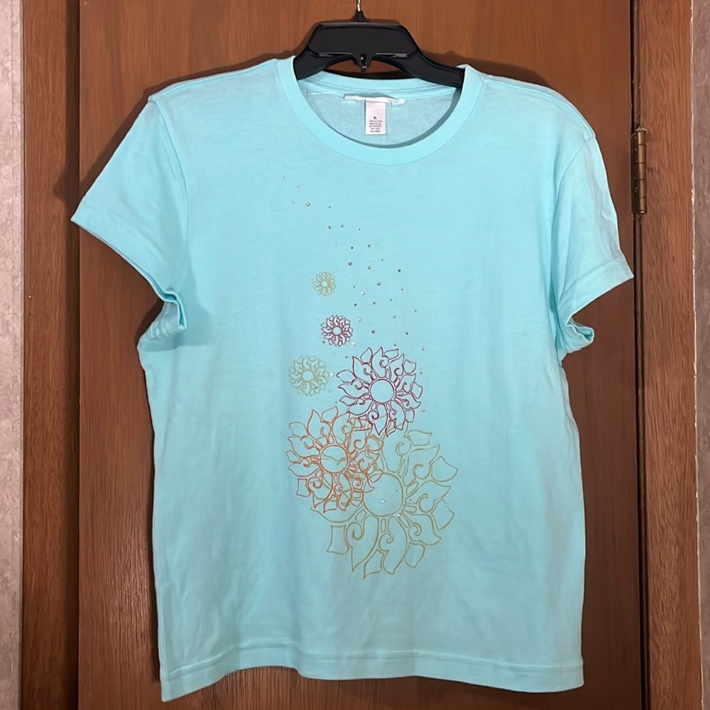 Cute Womens Baby Blue XL Aeropostale Boyfriend Tee